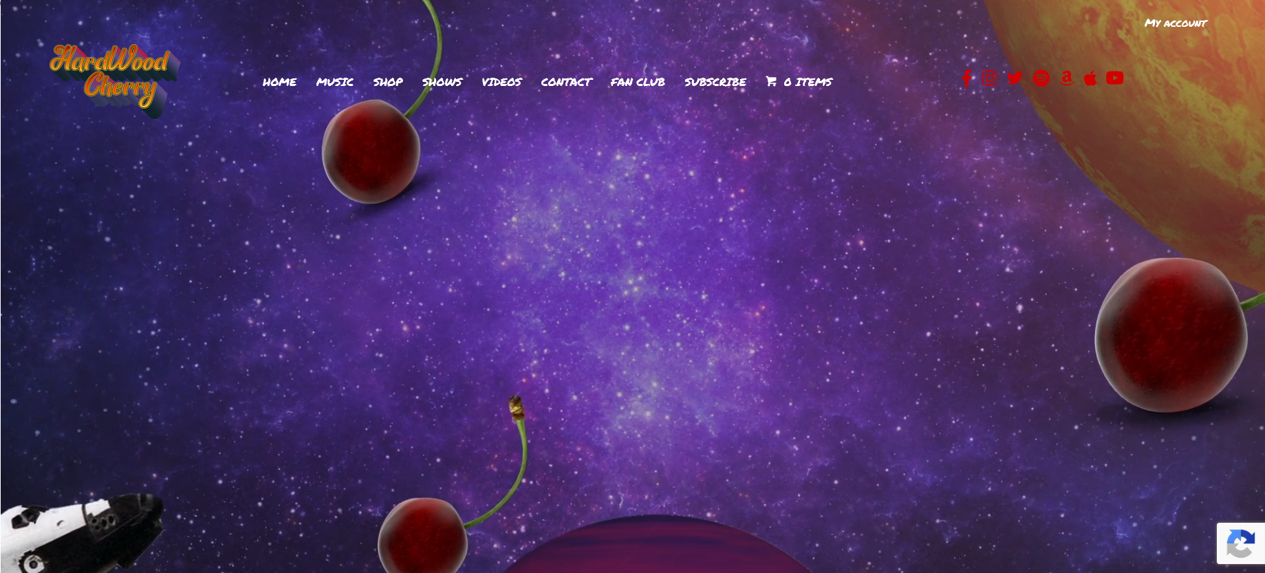 Screenshot of the Hardwood Cherry website