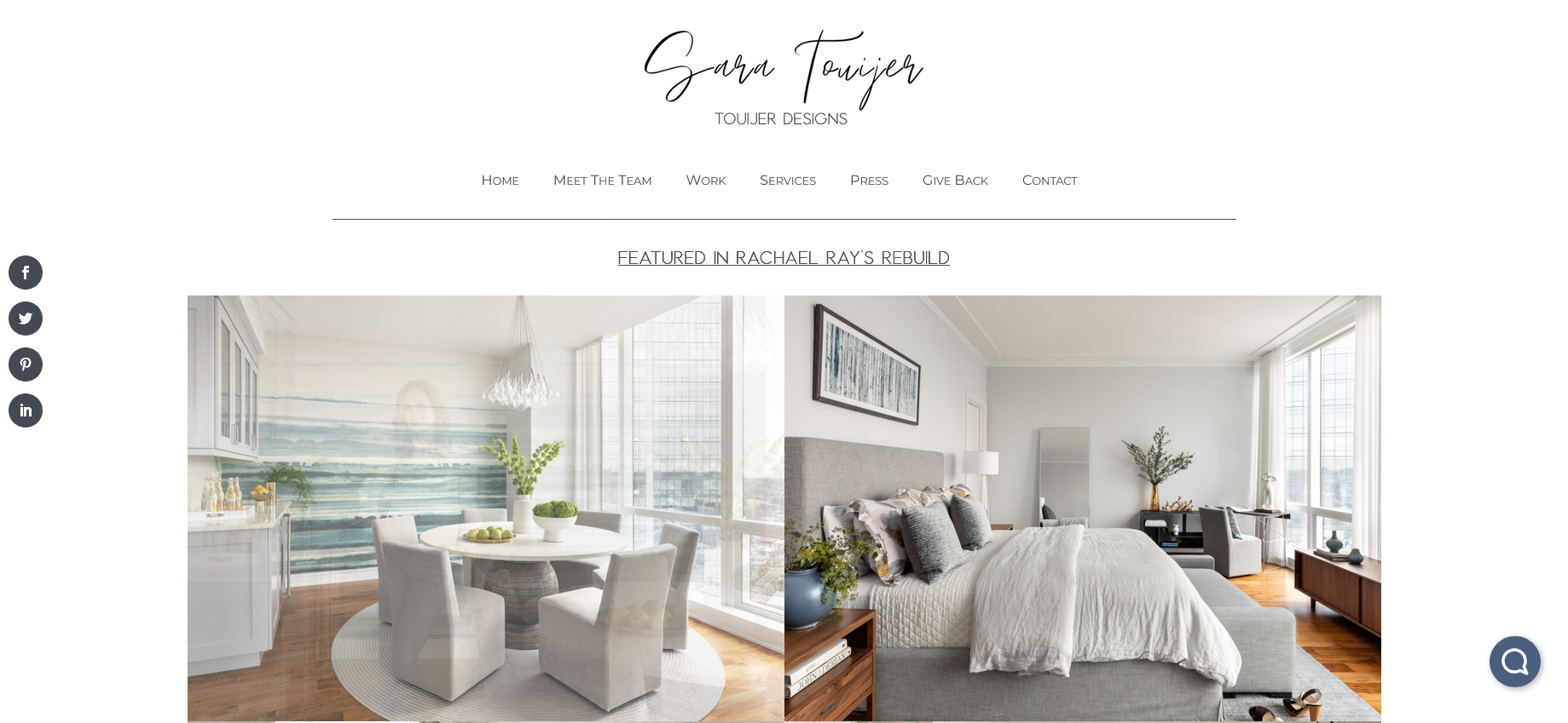 Screenshot of the Touijer Design website